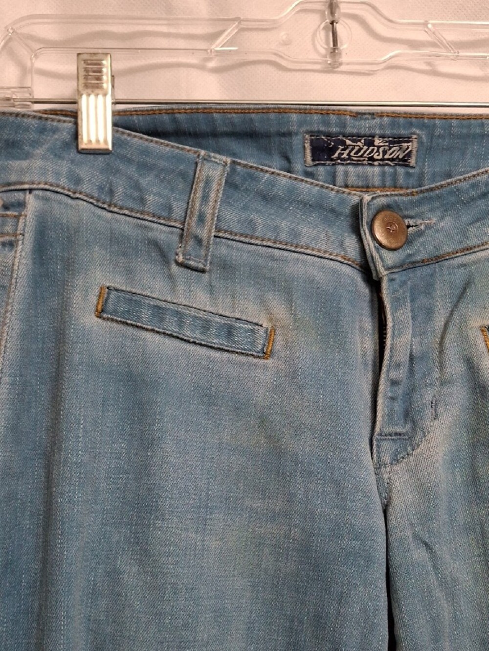 Hudson Jeans Light Blue Wide-Leg Flare Jeans - Picture 4 of 13